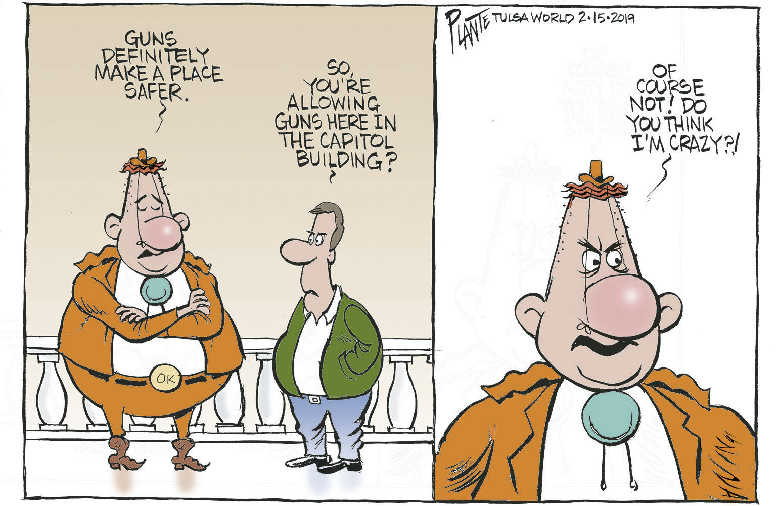 Bruce Plante Cartoon: Constitutional Carry